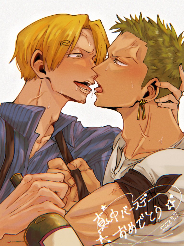 roronoa zoro and sanji (one piece) drawn by namakemono_hina