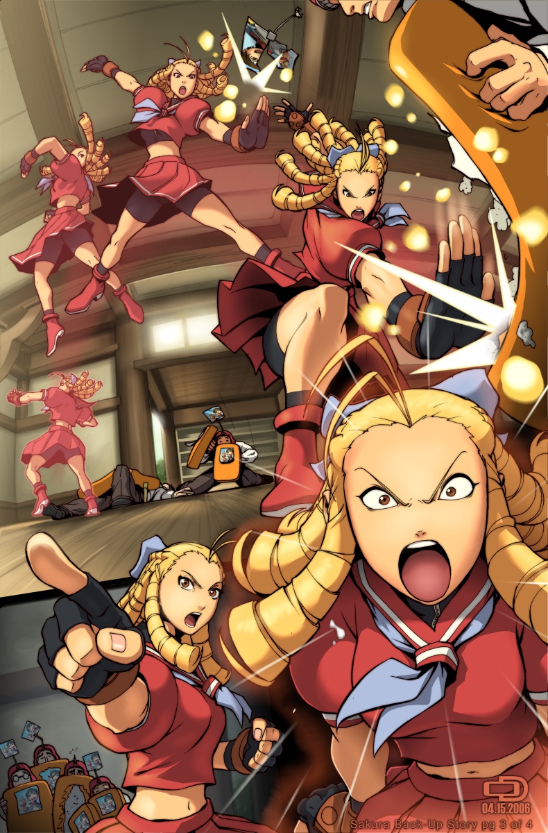 kasugano sakura and kanzuki karin (street fighter) drawn by omar_dogan