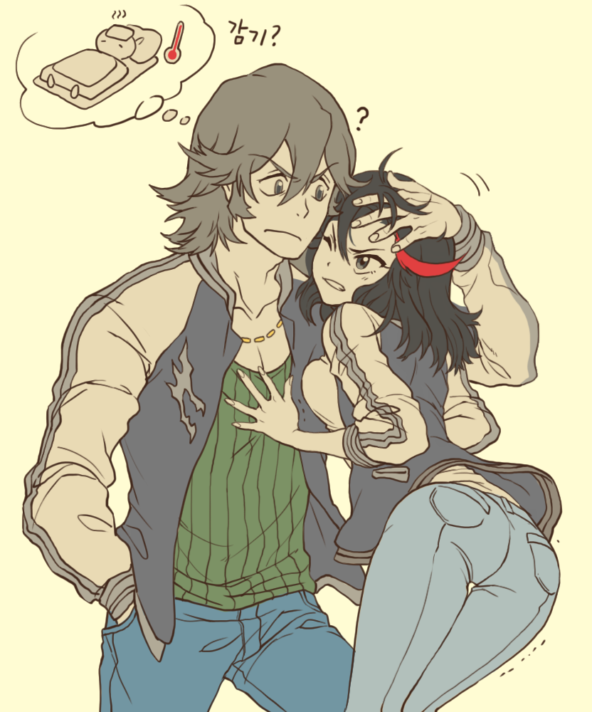 matoi ryuuko and sanageyama uzu (kill la kill) drawn by sanageyama99