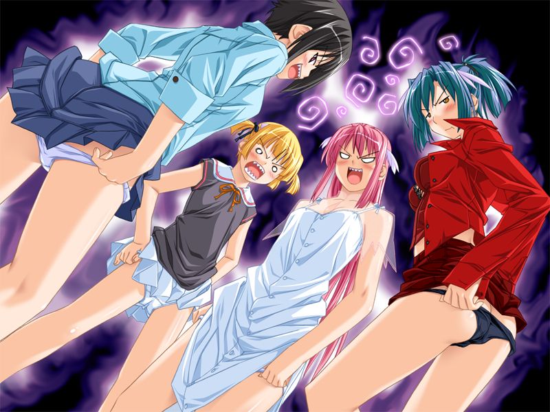 fauna, leukothea, jordh, and kurosaki natsuki (megachu!) drawn by kuuchuu_yousai