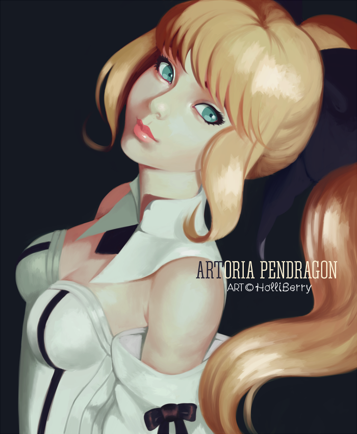 artoria pendragon and saber lily (fate and 2 more) drawn by holliberry