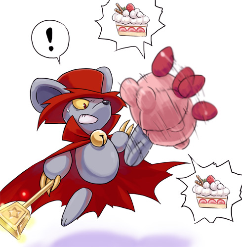 kirby and daroach (kirby and 1 more) drawn by shiwashiwa_no_kinchakubukuru