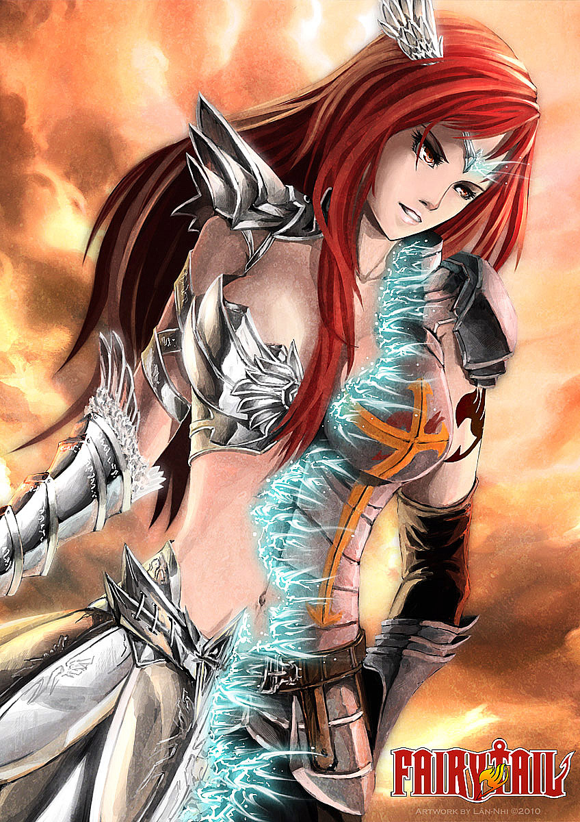 erza scarlet (fairy tail) drawn by lan-nhi