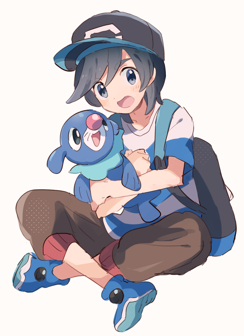 elio and popplio (pokemon and 1 more) drawn by mnmn0406