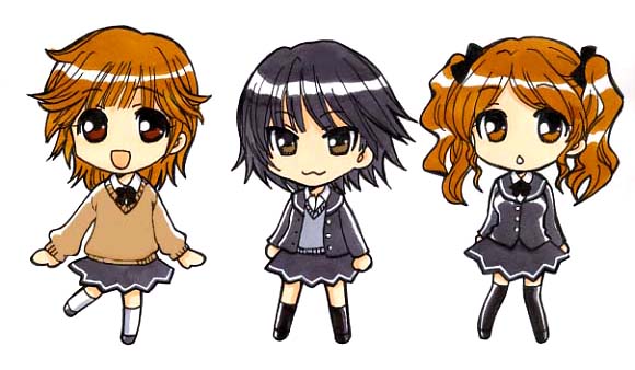 nanasaki ai, sakurai rihoko, and nakata sae (amagami) drawn by sakiran_densha