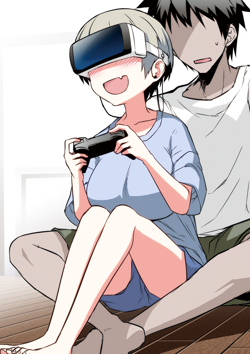 uzaki hana and sakurai shin'ichi (uzaki-chan wa asobitai!) drawn by hitotose_rin