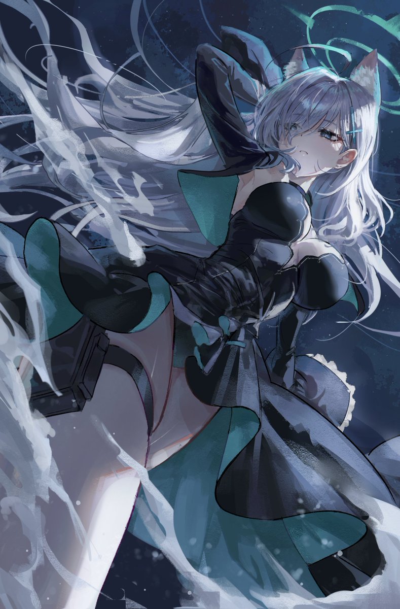 shiroko and shiroko terror (blue archive) drawn by lunel