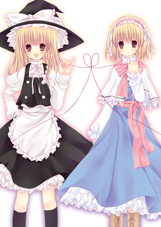kirisame marisa and alice margatroid (touhou) drawn by mizuse_ruka