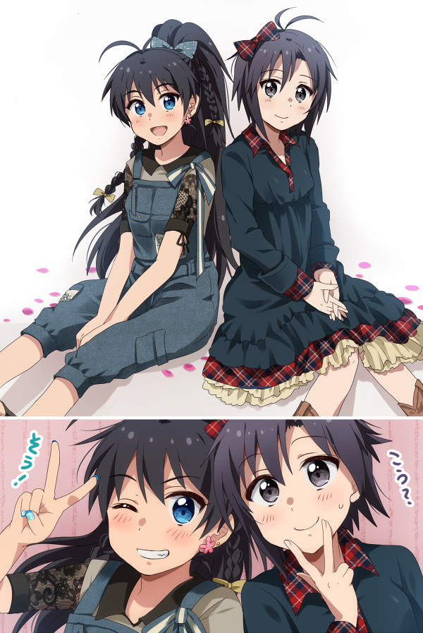 kikuchi makoto and ganaha hibiki (idolmaster) drawn by hiiringu