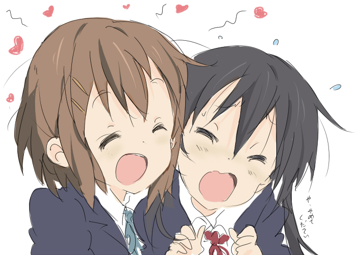 nakano azusa and hirasawa yui (k-on!) drawn by core_(mayomayo)
