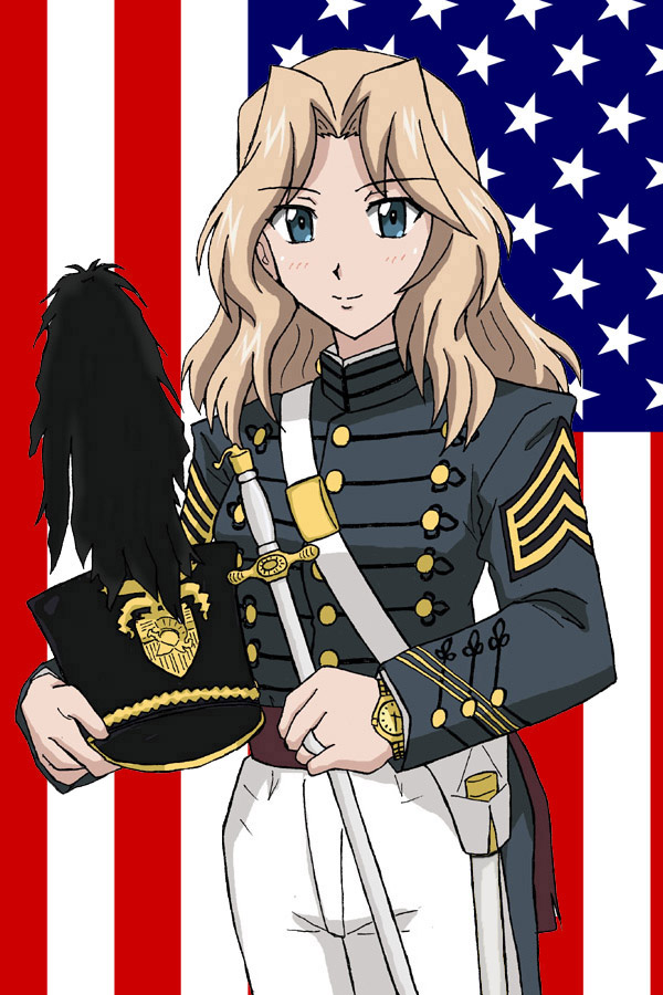 kay (girls und panzer) drawn by crapgame