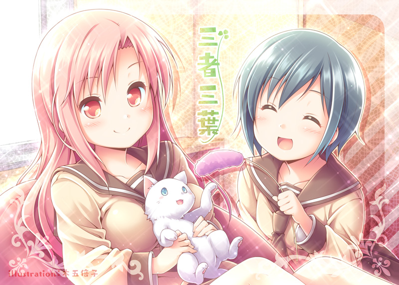 nishiyama serina and kondou asako (sansha san'you) drawn by kibushi