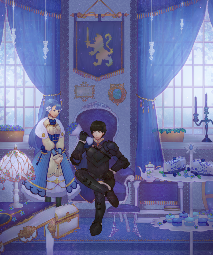 berkut and rinea (fire emblem and 1 more) drawn by lijupy