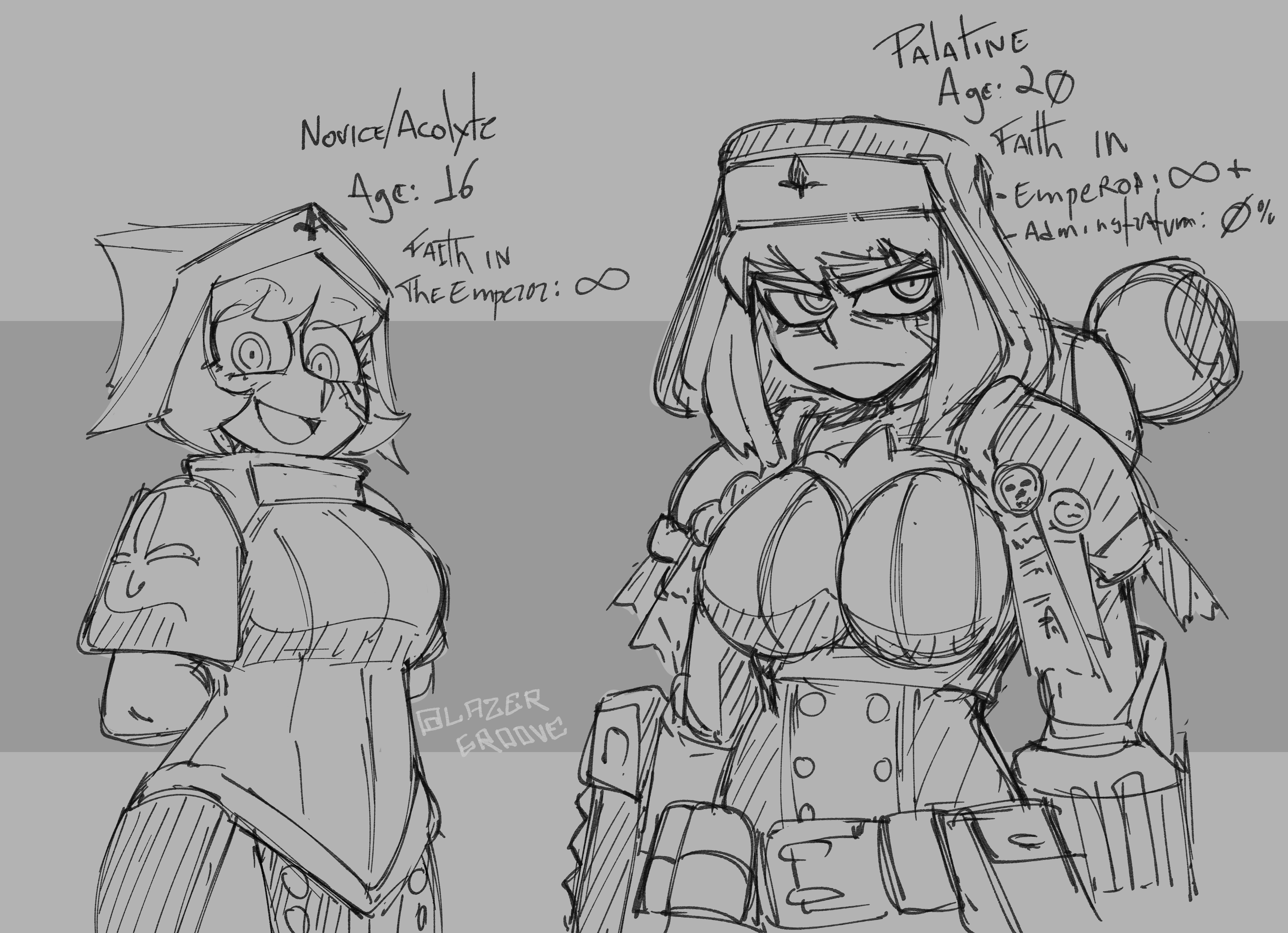 Adepta Sororitas helltaker And 1 More Drawn By Lazer groove Danbooru