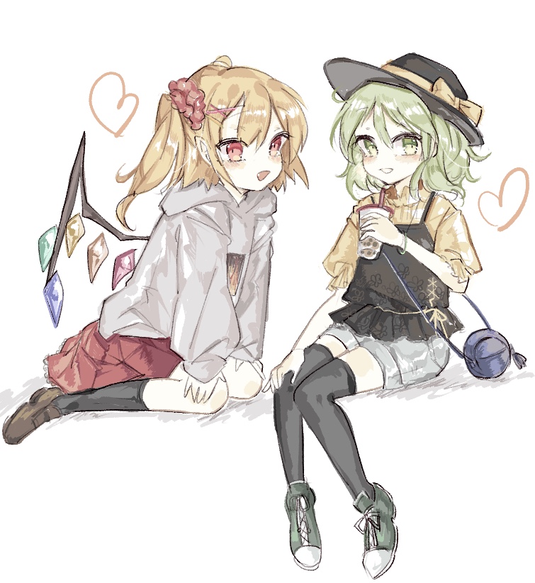 flandre scarlet and komeiji koishi (touhou) drawn by sorani_(kaeru0768)