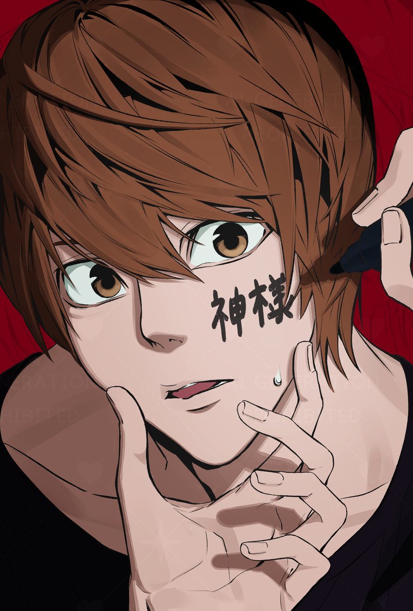 yagami light (death note) drawn by konoko-tachi_(107omoide)