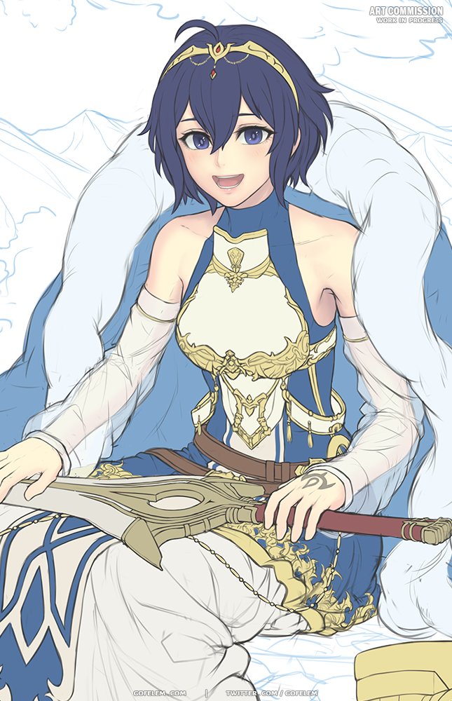 lucina and female morgan (fire emblem and 2 more) drawn by gofelem