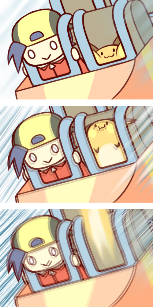 ethan and raichu (pokemon and 1 more) drawn by cafe_(chuu_no_ouchi)