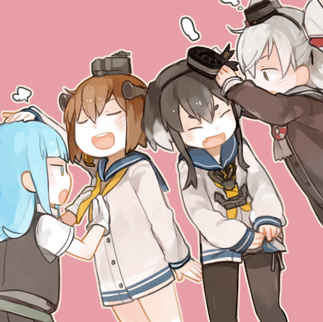 amatsukaze, yukikaze, tokitsukaze, and hatsukaze (kantai collection) drawn by glider_(guraida)