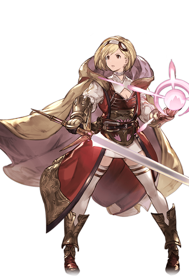 djeeta and sword master (granblue fantasy) drawn by minaba_hideo