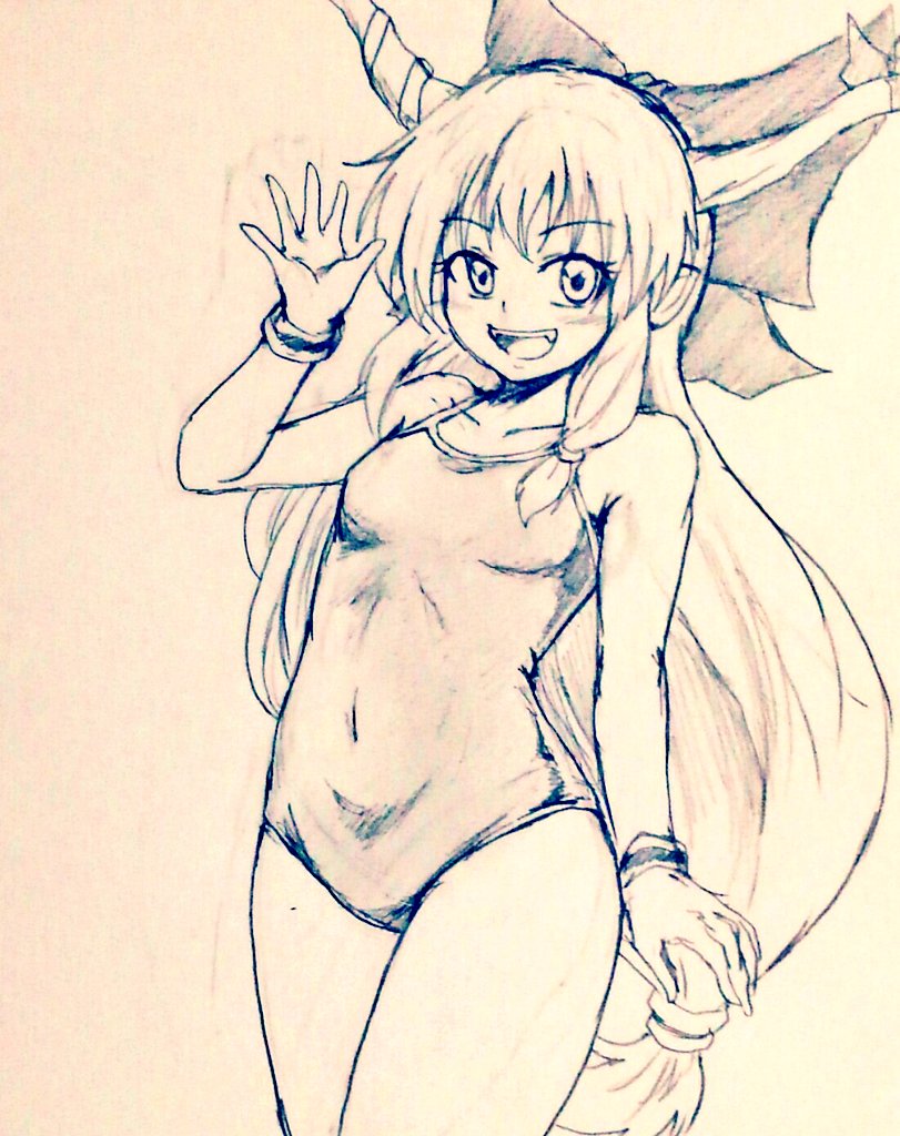 ibuki suika (touhou) drawn by d-m_(dii_emu)