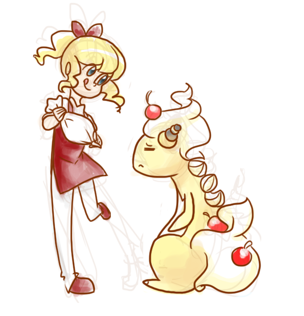 ampharos, mega ampharos, baker, and himura hotaru (original and 3 more) drawn by loony_bear