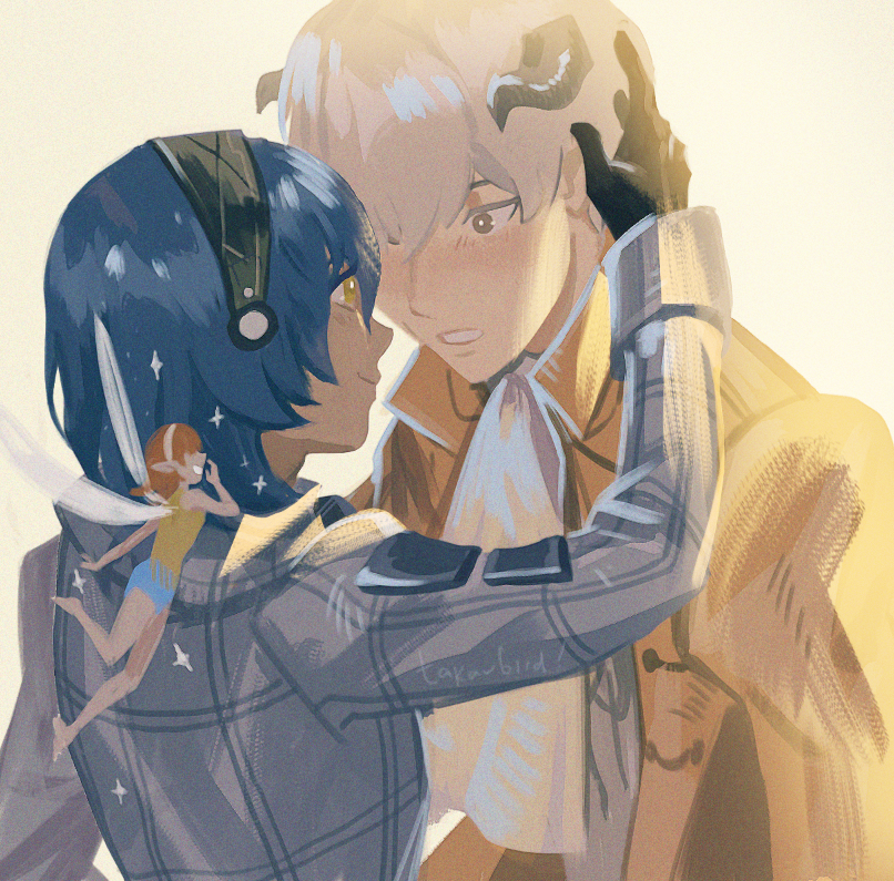 protagonist, gallica, and strohl (metaphor: refantazio) drawn by takawbird