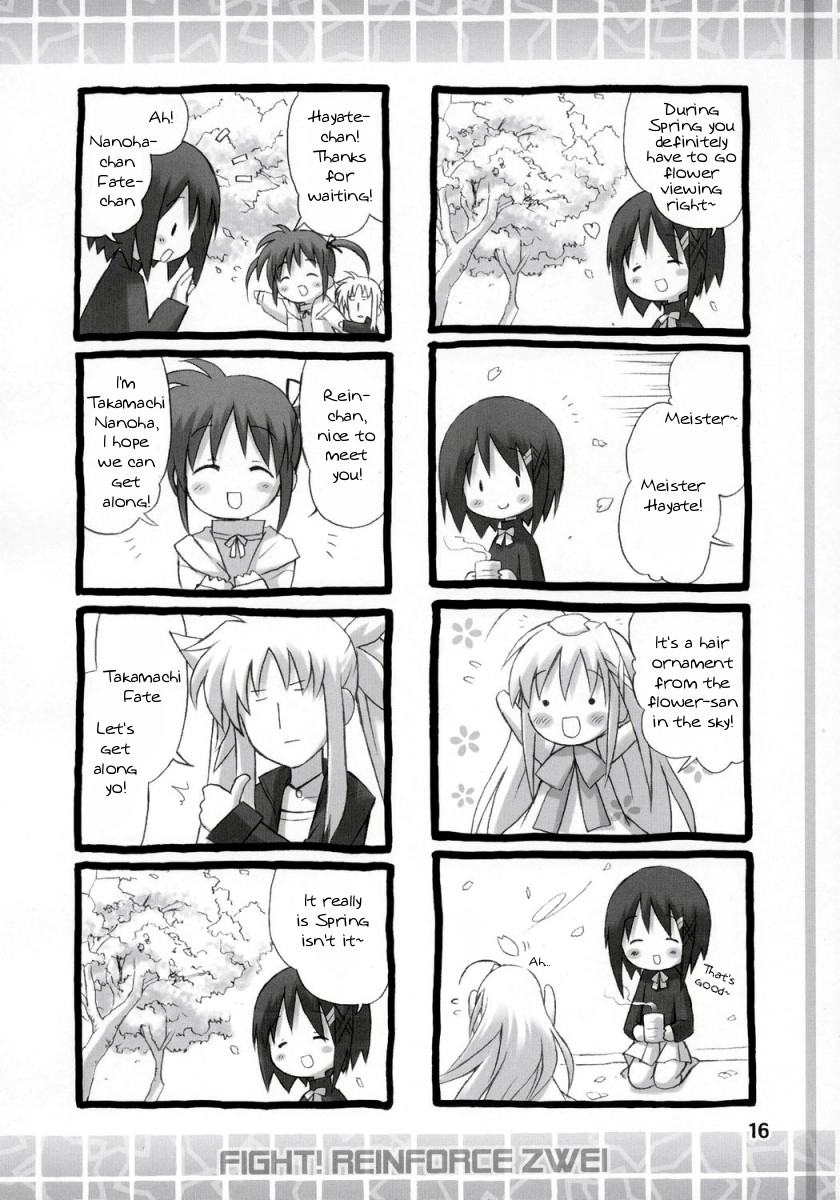 fate testarossa, takamachi nanoha, yagami hayate, and reinforce zwei (lyrical nanoha and 1 more) drawn by eretto
