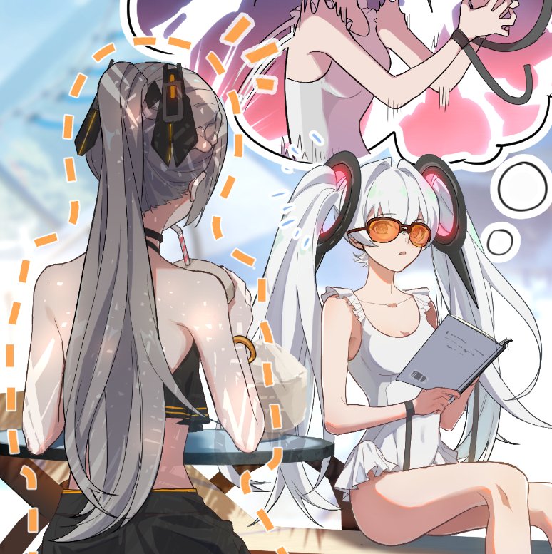 luna, nanami, and nanami: pulse (punishing: gray raven) drawn by lcaomei