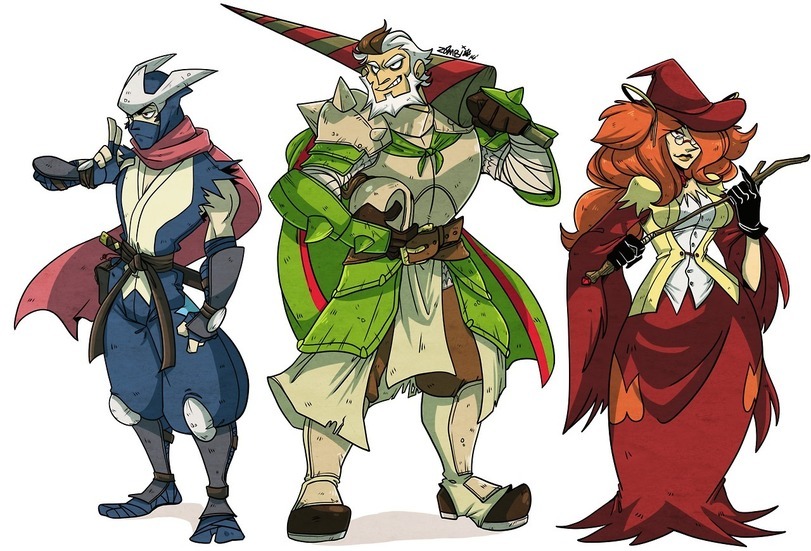 greninja, delphox, and chesnaught (pokemon) drawn by z0mbiraptor