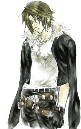 squall leonhart (final fantasy and 1 more) drawn by hinokami