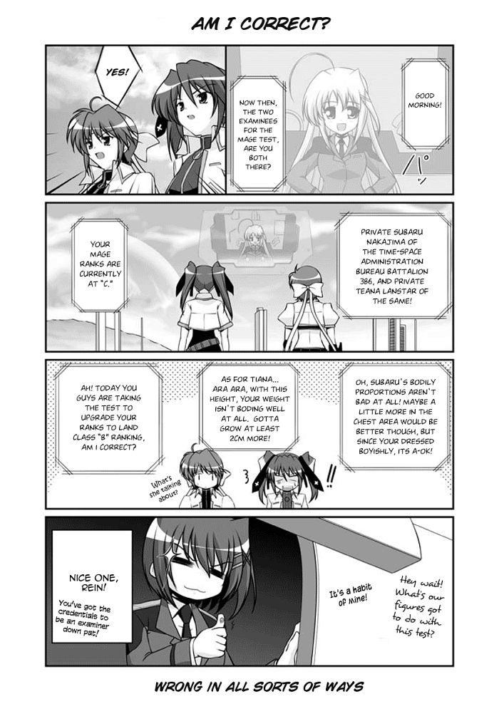 yagami hayate, subaru nakajima, reinforce zwei, teana lanster, and revolver knuckle (lyrical nanoha and 1 more) drawn by mikage_takashi