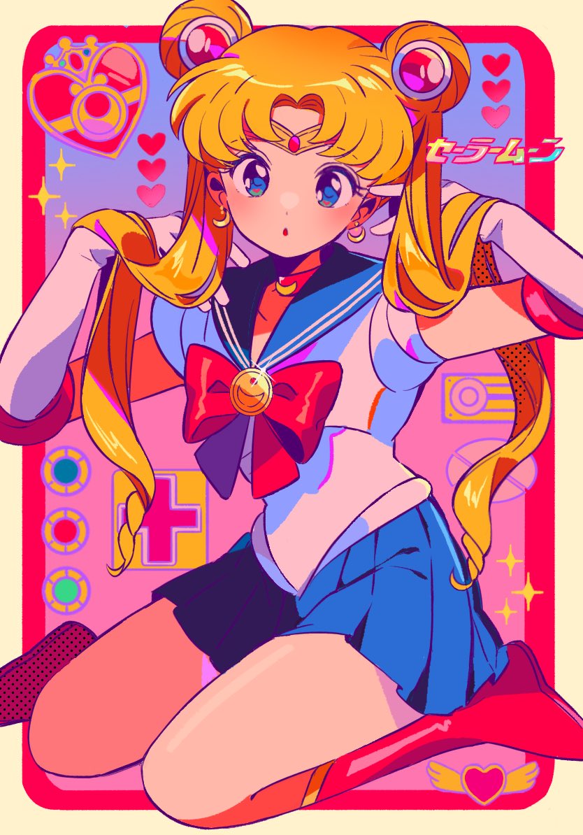 tsukino usagi and sailor moon (bishoujo senshi sailor moon) drawn by sanamaru_(sana79261827)