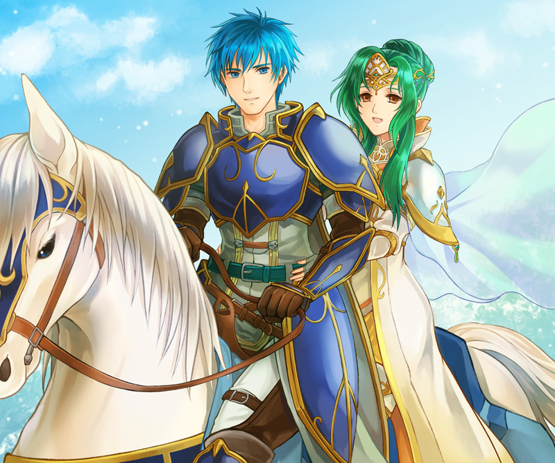 elincia ridell crimea and geoffrey (fire emblem and 1 more) drawn by akuru_(akr369akr)