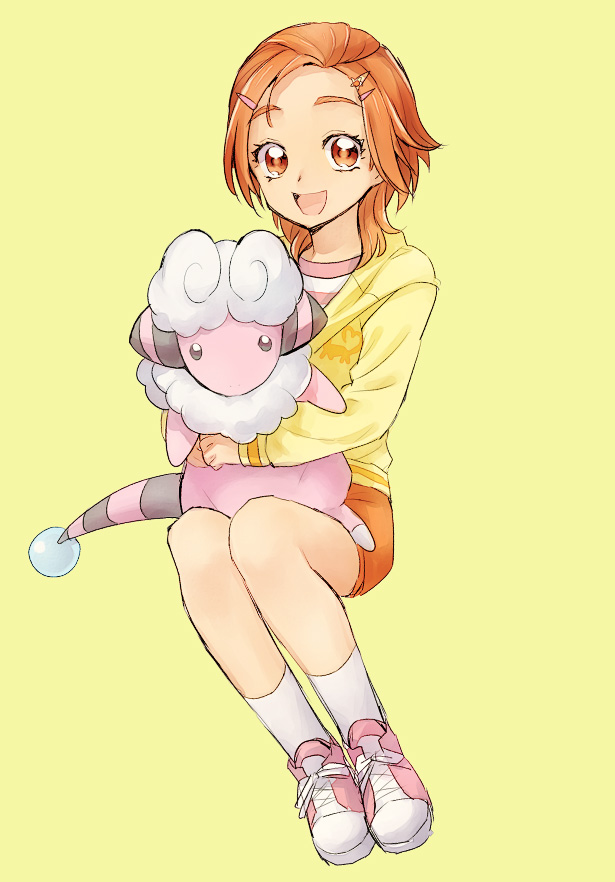 hyuuga saki and flaaffy (pokemon and 2 more) drawn by kurochiroko