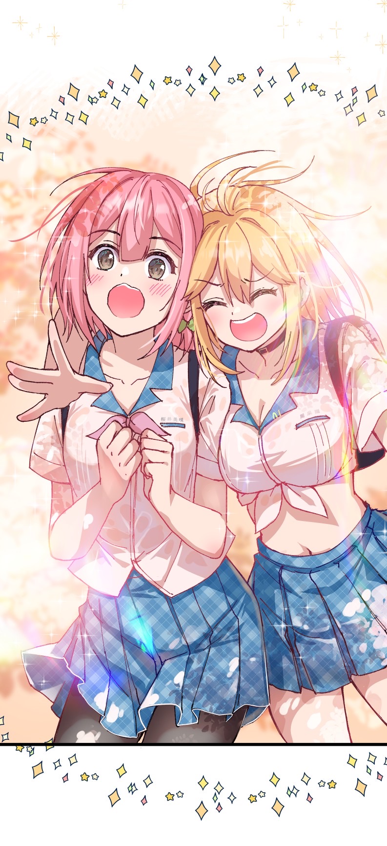 sakurai misaki and shu saishu (mint mango kakigoori) drawn by sousouman