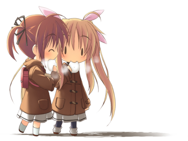 fate testarossa and takamachi nanoha (lyrical nanoha and 2 more) drawn by kohinata_sora