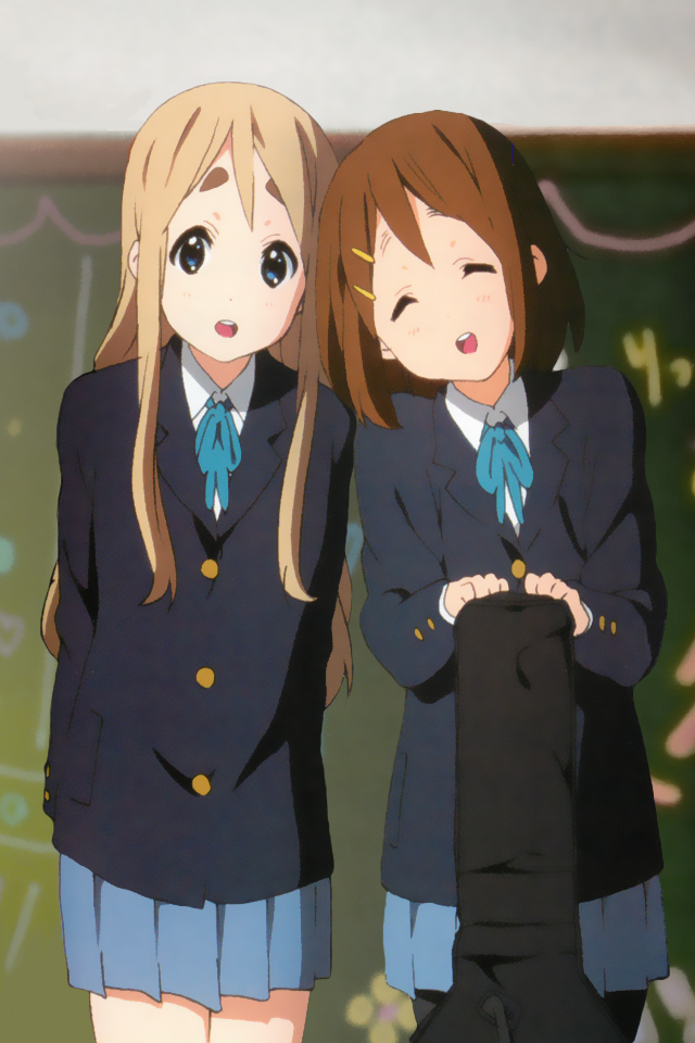 hirasawa yui and kotobuki tsumugi (k-on!) drawn by horiguchi_yukiko