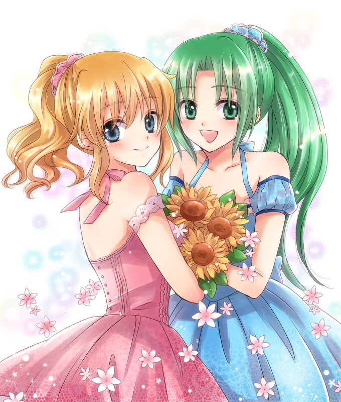 sonozaki mion and ushiromiya jessica (higurashi no naku koro ni and 1 more) drawn by maekawa_suu