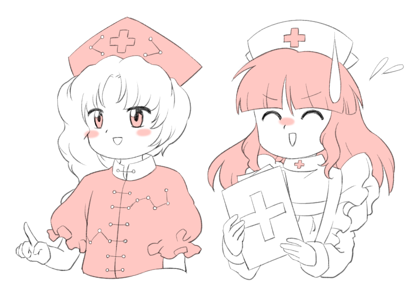 hakurei reimu and yagokoro eirin (touhou) drawn by nonamejd