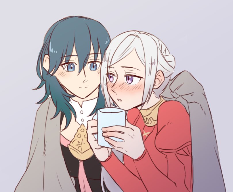 female byleth and edelgard von hresvelg (fire emblem and 1 more) drawn by riromomo