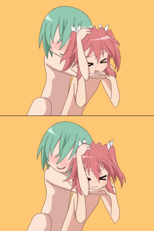kobayakawa yutaka and iwasaki minami (lucky star) drawn by kanmpanella