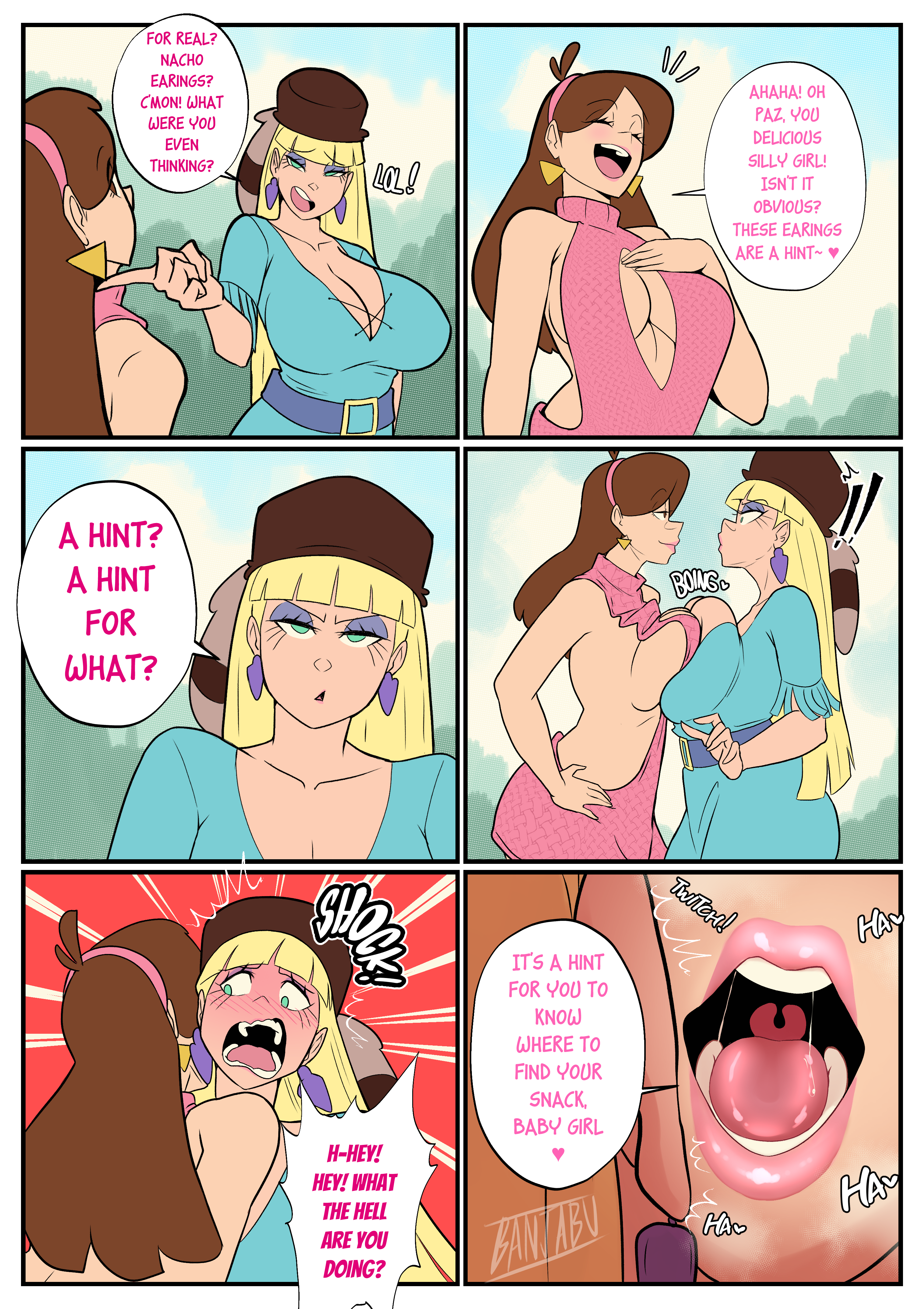 mabel pines and pacifica northwest (gravity falls) drawn by banjabu |  Danbooru