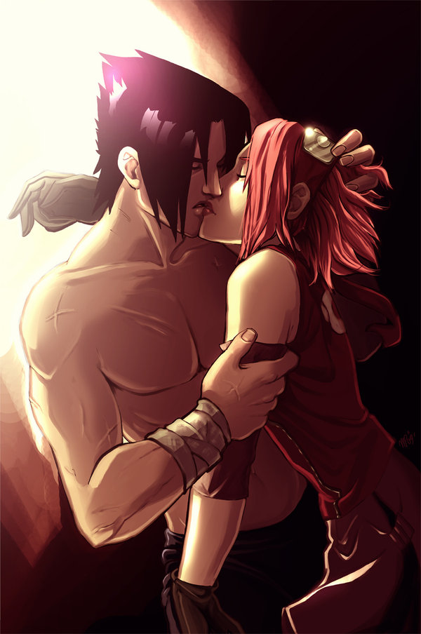 haruno sakura and uchiha sasuke (naruto and 1 more) drawn by marie-pier_fillion