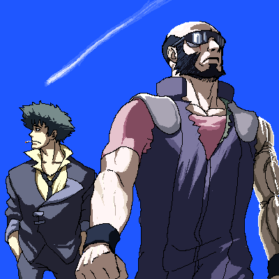 spike spiegel and jet black (cowboy bebop) drawn by ug_(ugg)