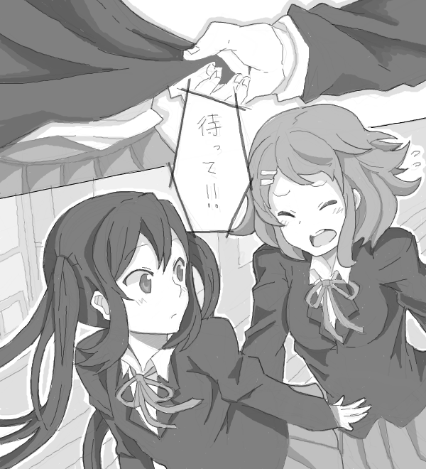 nakano azusa and hirasawa yui (k-on!) drawn by kuzu_kow