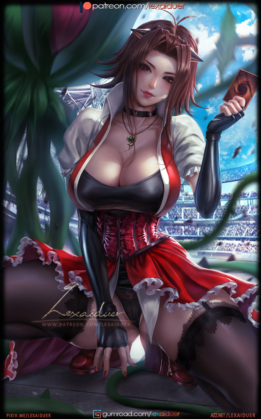 izayoi aki (yu-gi-oh! and 1 more) drawn by lexaiduer