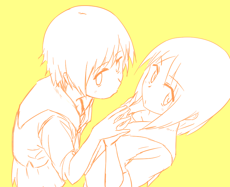 okano kei and hasegawa fumi (yuyushiki) drawn by uasi