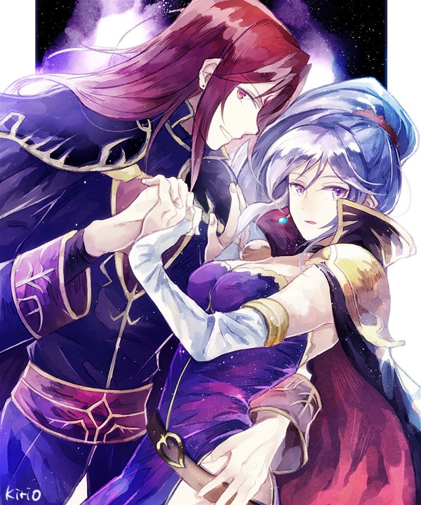 ishtar and julius (fire emblem and 2 more) drawn by okii