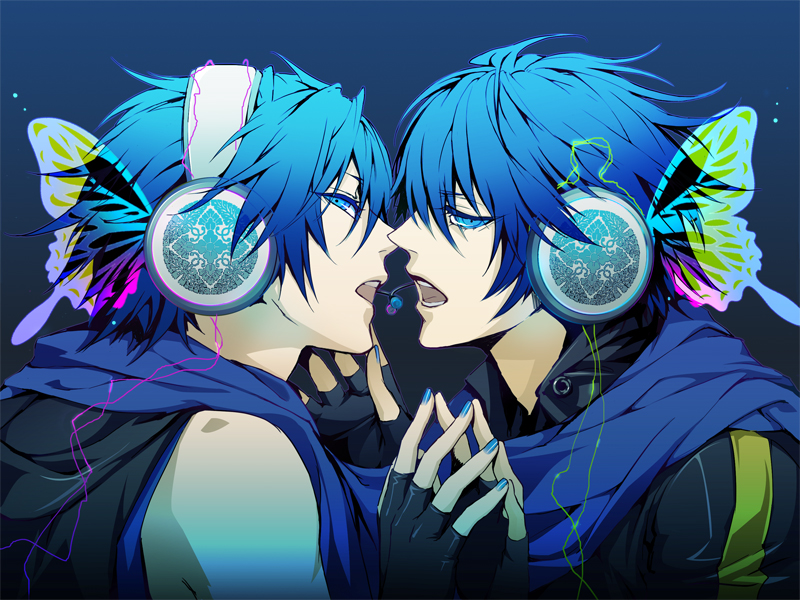 kaito (vocaloid and 1 more) drawn by double_click_(artist)